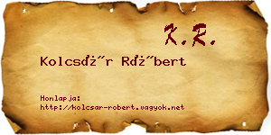 Kolcsár Róbert névjegykártya